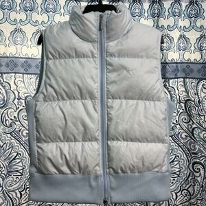 Vintage Y2K Nike Puffer Vest 12-14  XL Sky Blue Duck Goose Down